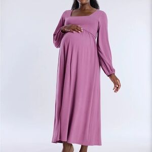 Motherhood Long Sleeve Maxi Dress, NEW